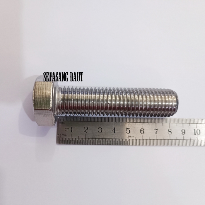 M20 x 80 Baut Hexagon Stainless Steel 304 M20x80