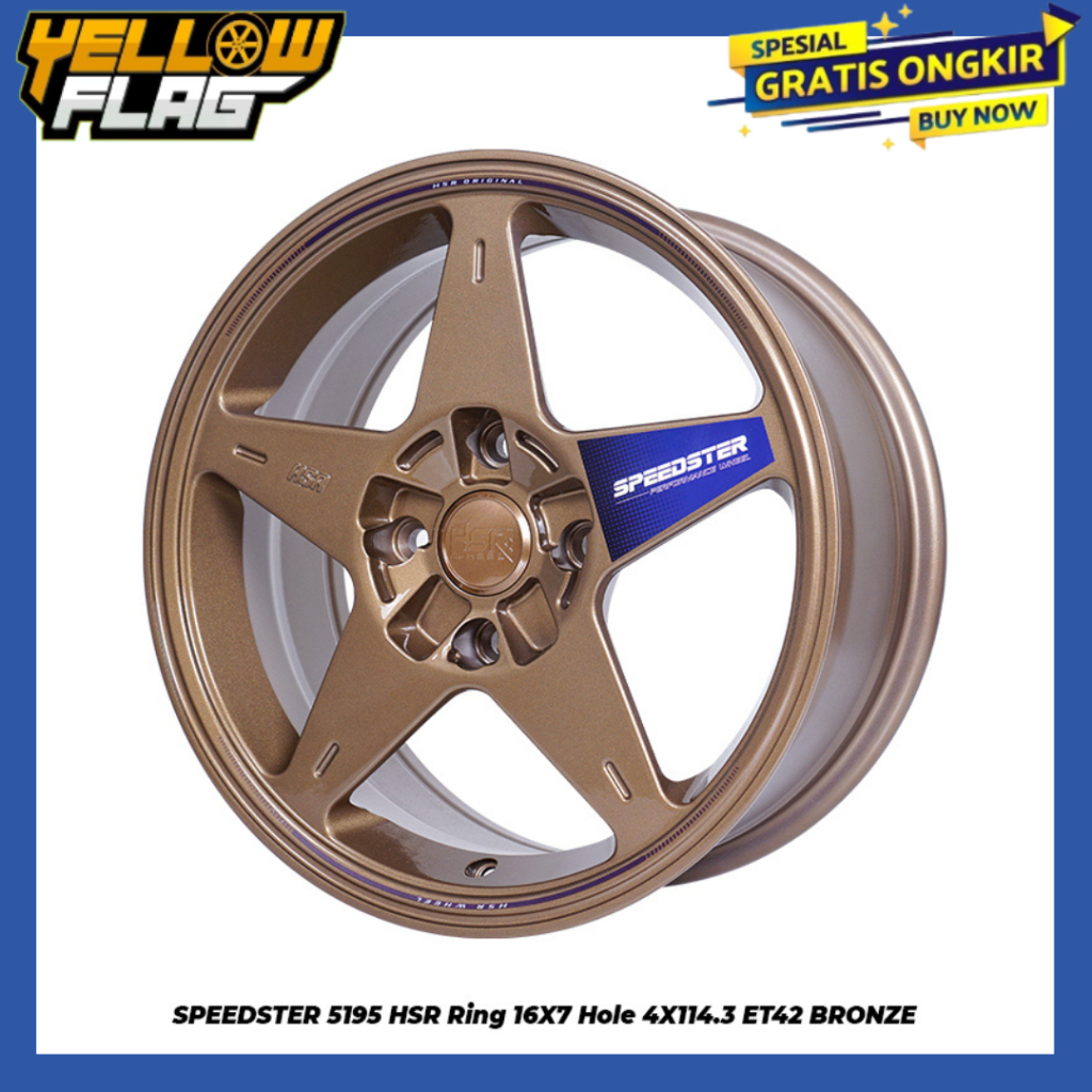 VELG MOBIL XENIA CIELO RING 16 HSR SPEEDSTER LUANG 4X114,3 ET42 LEBAR 7 BRONZE