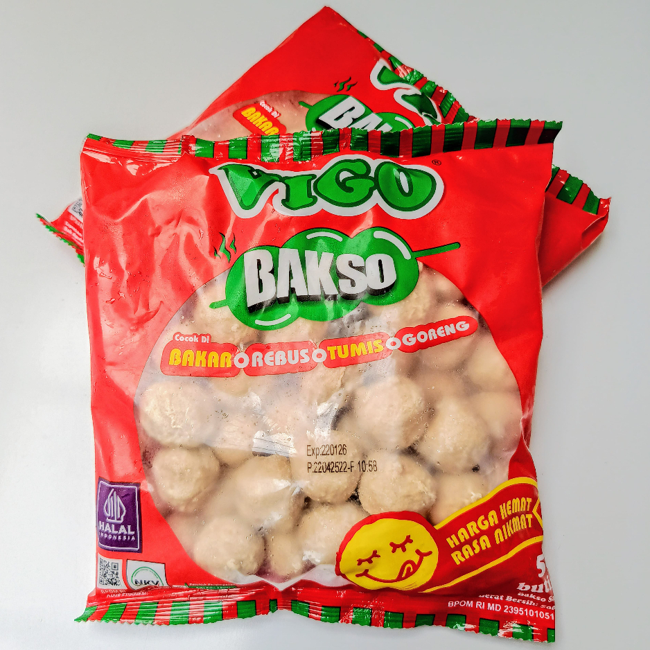 

VIGO Bakso Sapi isi 50 Baso Kecil 500gr Halal Enak