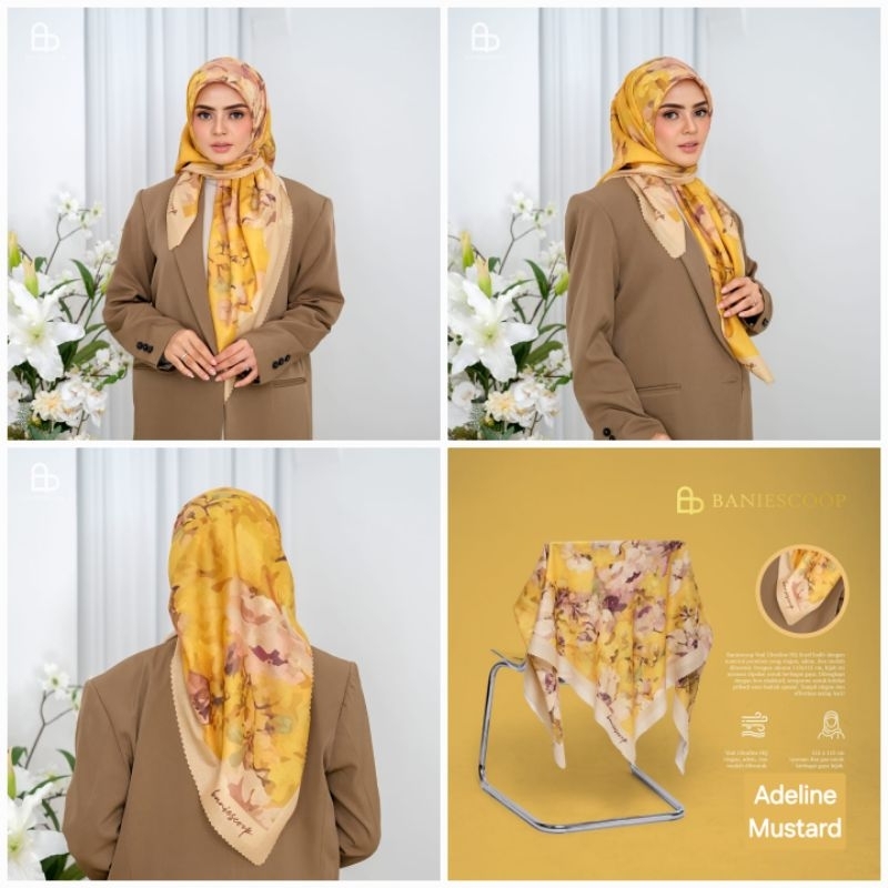 Hijab Modern / Scarf / Kerudung  Baniescoop Original warna Adeline mustard