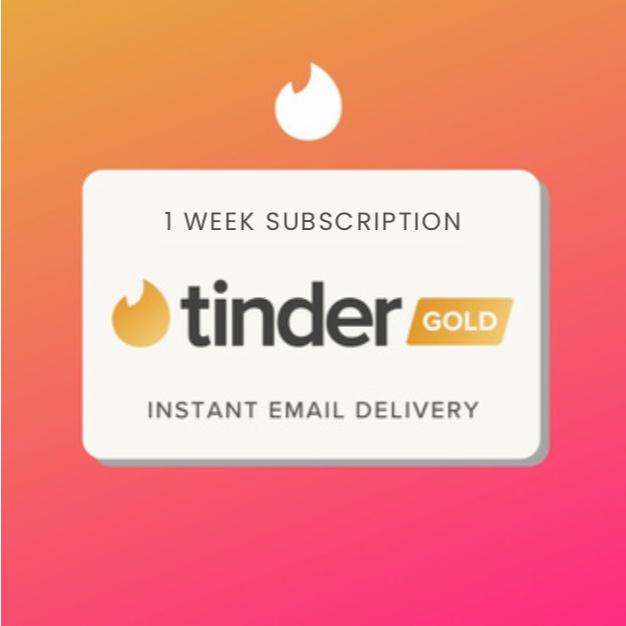 Tinder Gold- 1 Week Subscription - INSTANT DELIVERY