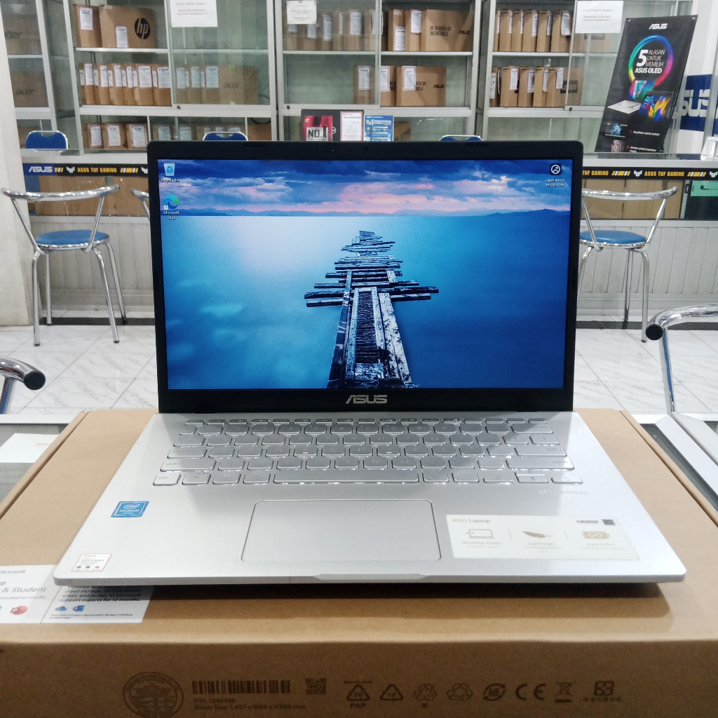LAPTOP SECOND ASUS A409M CELERON N4020 RAM 4GB SSD 256GB LAYAR 14"INCH FHD LIKENEW