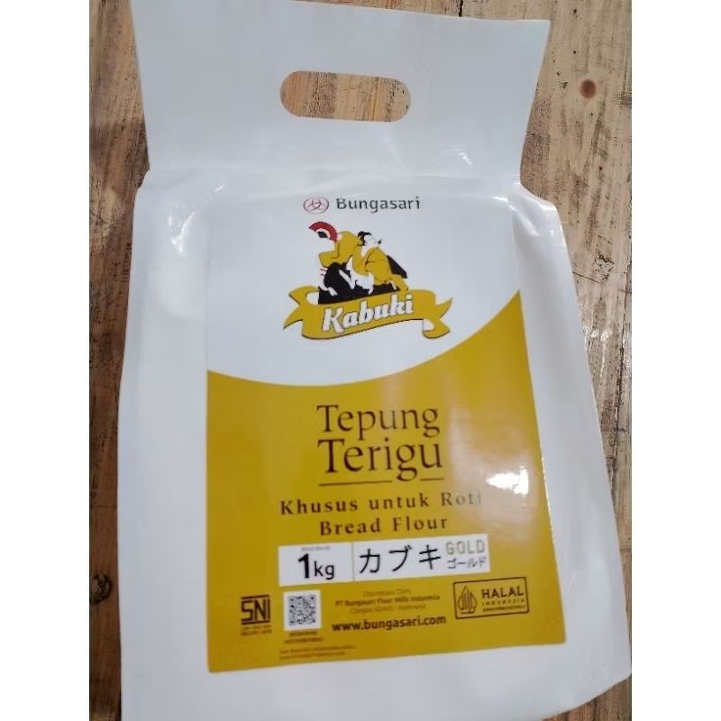 

Tepung terigu kabuki gold super premium khusus roti 1 kg