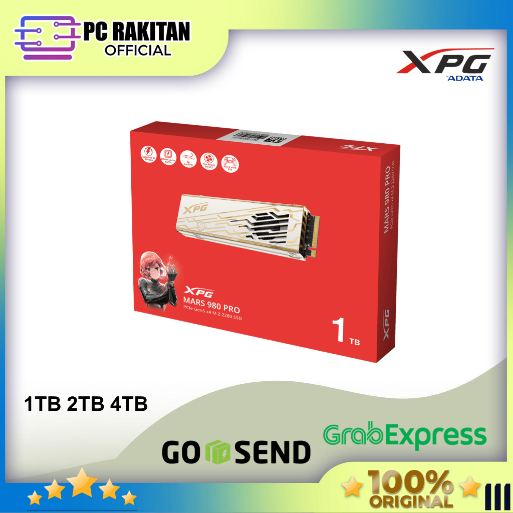 ADATA SSD NVME 2280 PCIE GEN5 MARS 980 PRO - 1TB/2TB/4TB