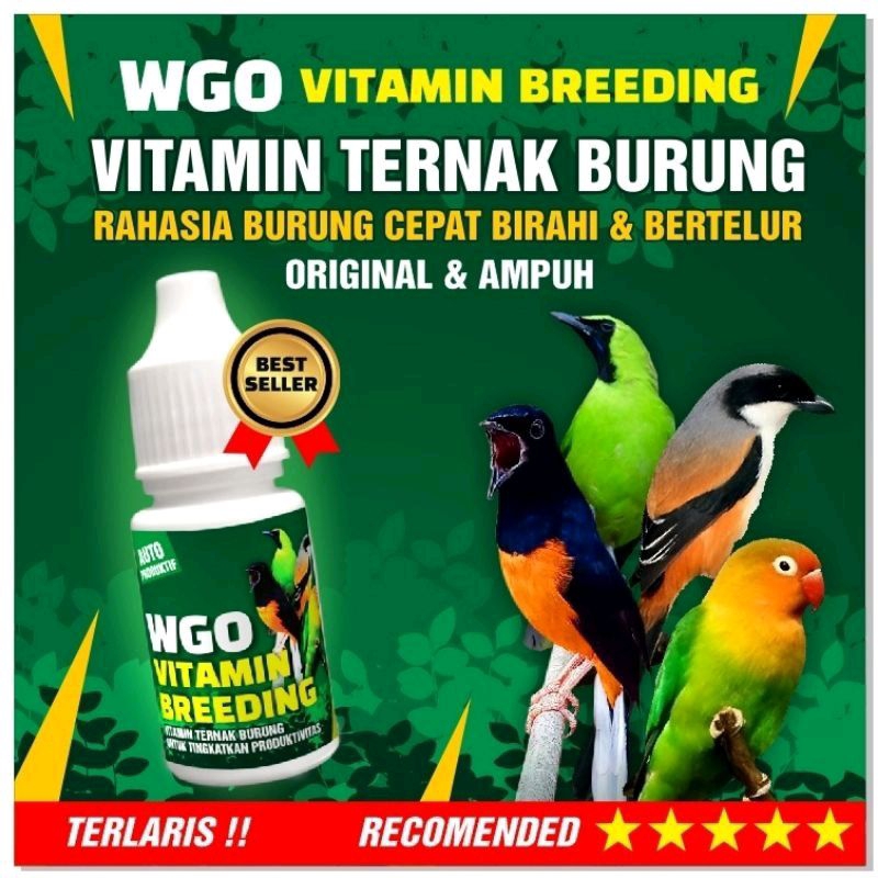WGO VITAMIN BREEDING VITAMIN TERNAK SEMUA JENIS BURUNG VITAMIN TERNAK MURAI. perbotol