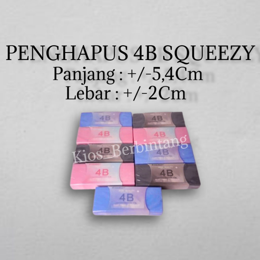 

Penghapus Panjang 4B Squeezy Warna Warni 1 Pcs