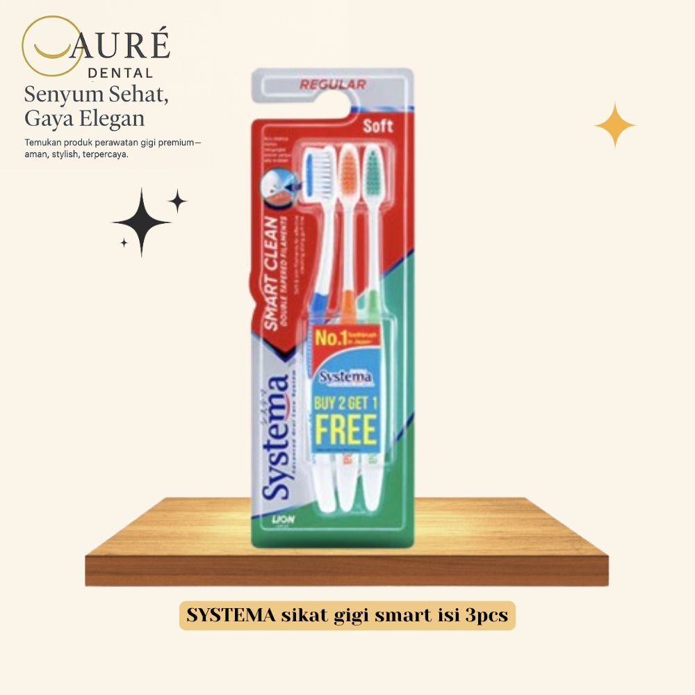 SYSTEMA Sikat Gigi Smart Clean 3pcs / Sikat Gigi Systema