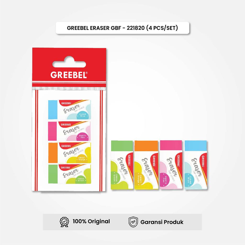 

GREEBEL Eraser Stip Hapusan GBF -221820 L (4PCS/SET) Penghapus Pensil