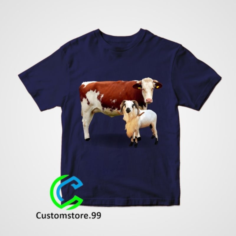 BAJU ANAK KAOS ANAK HEWAN QURBAN SAPI BAHAN COTTON PREMIUM