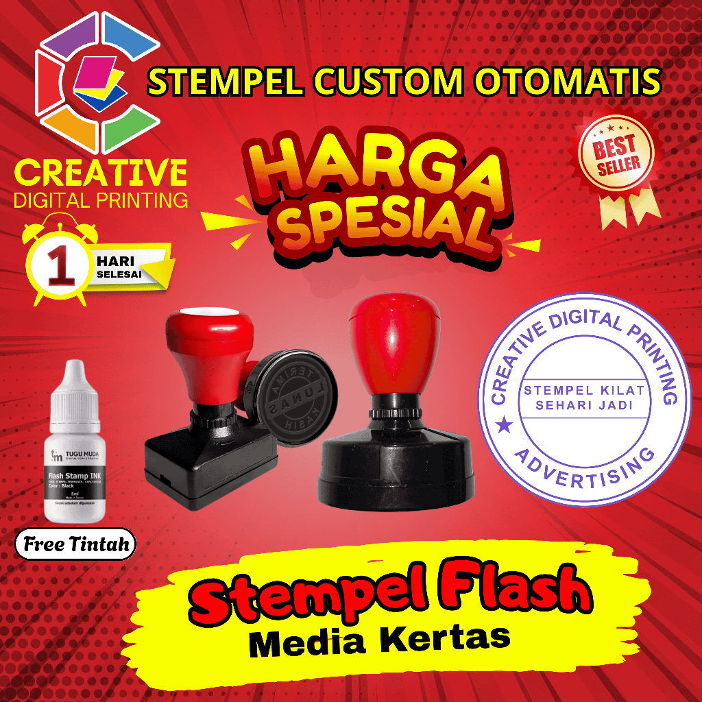 

STEMPEL CUSTOM - STEMPEL FLASH - STEMPEL GRESIK - STEMPEL KILAT - Stempel Flash Otomatis (Media Kertas 1 hari jadi) FLASH BULAT OTOMATIS CEPAT / CUSTOM STEMPEL PEMERINTAHAN - SATU HARI JADI-STEMPELKILAT-STEMPELGRESIK-STEMPELBAGUS-STEMPEL CEPA