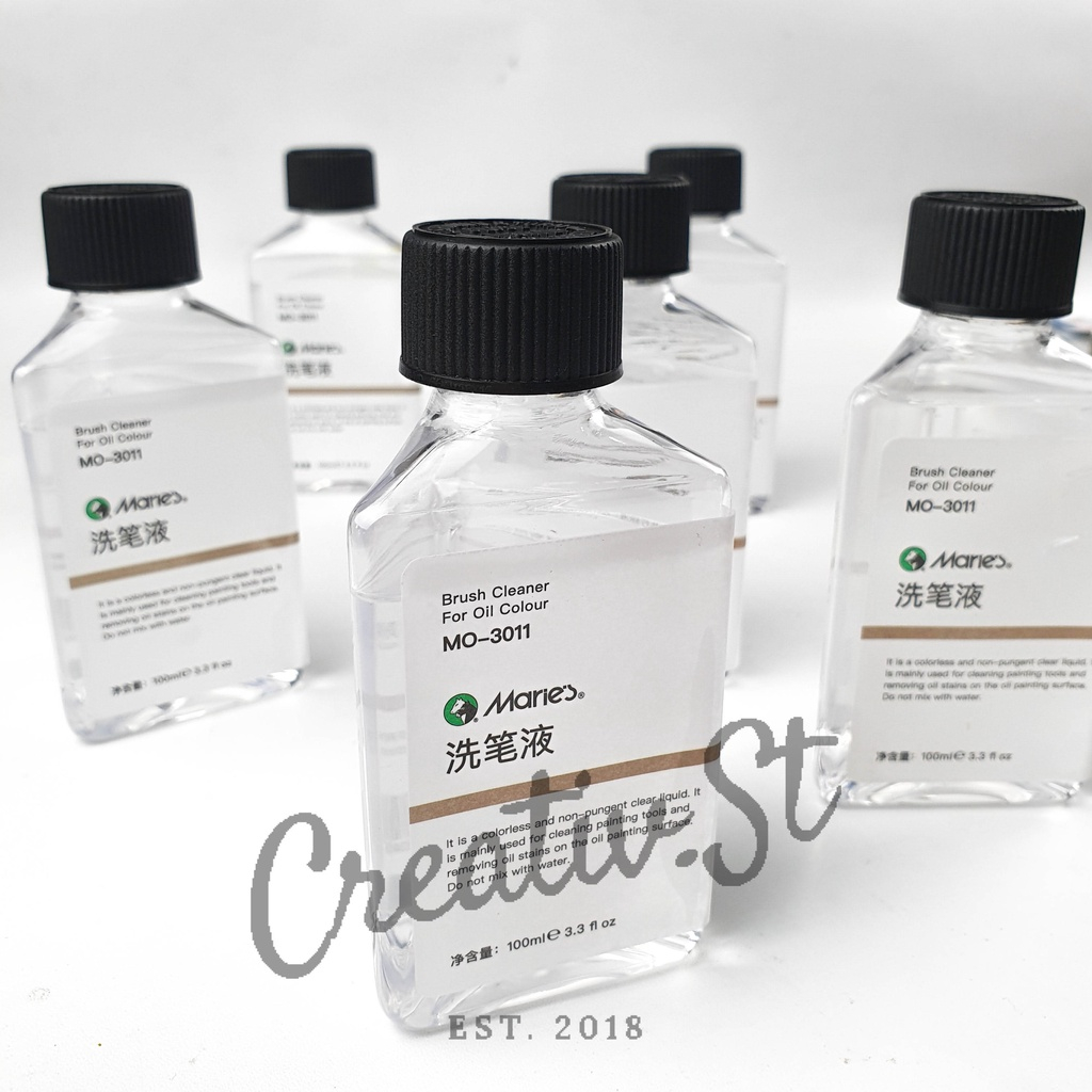

RK MARIES Brush Cleaner 100 Ml Mo-3011 For Oil Colour Cairan Pembersih Kuas Cat Minyak