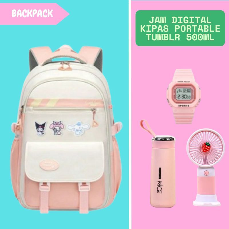 TAS SEKOLAH KARAKTER SANRIO KULKAS TAS RANSEL ANAK KARAKTER TAS SEKOLAH ANAK TAS ANAK TK TAS RANSEL 