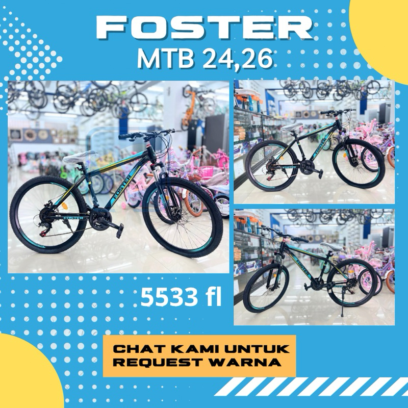 SEPEDA GUNUNG ANAK LAKI LAKI DEWASA MTB 26 FOSTER 5533-FL [PROMO LAMONGAN]