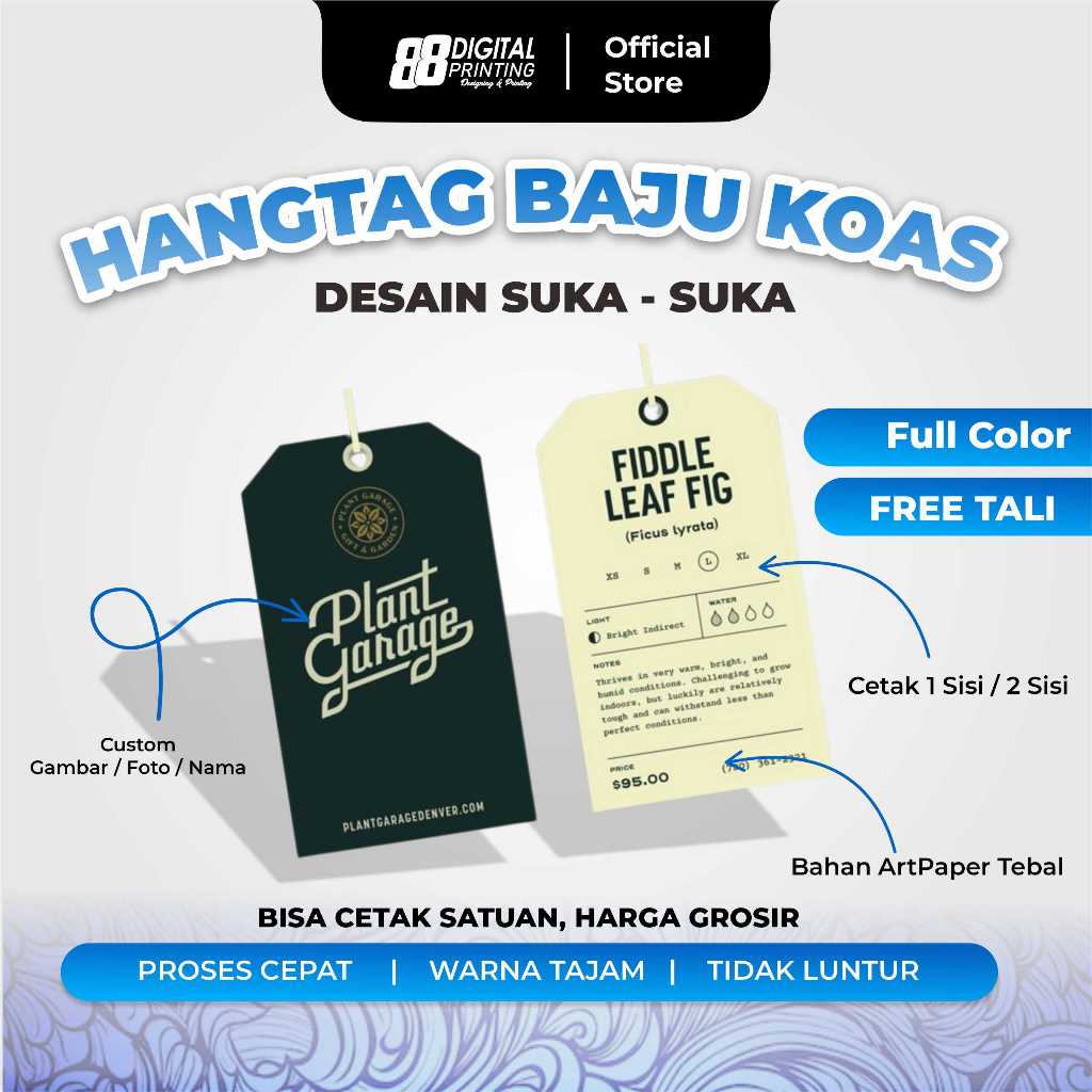 

Promo Cetak Hang Tag Souvenir / Hang Tag Brand / Tag Pernikahan / Tag Kado / Wedding Tag
