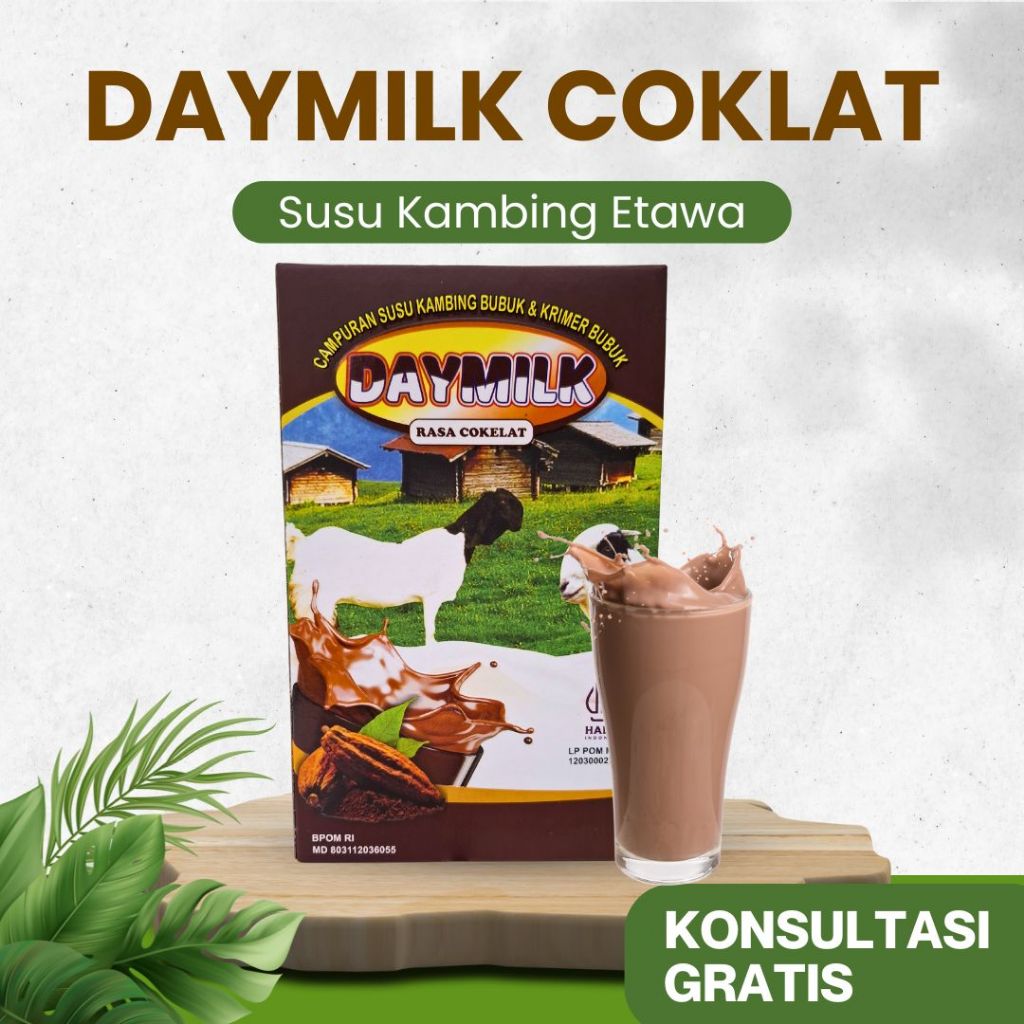 

DAYMILK Susu Kambing Etawa Bubuk Rasa Coklat. Bantu Atasi Masalah Persendian dan Pernafasan