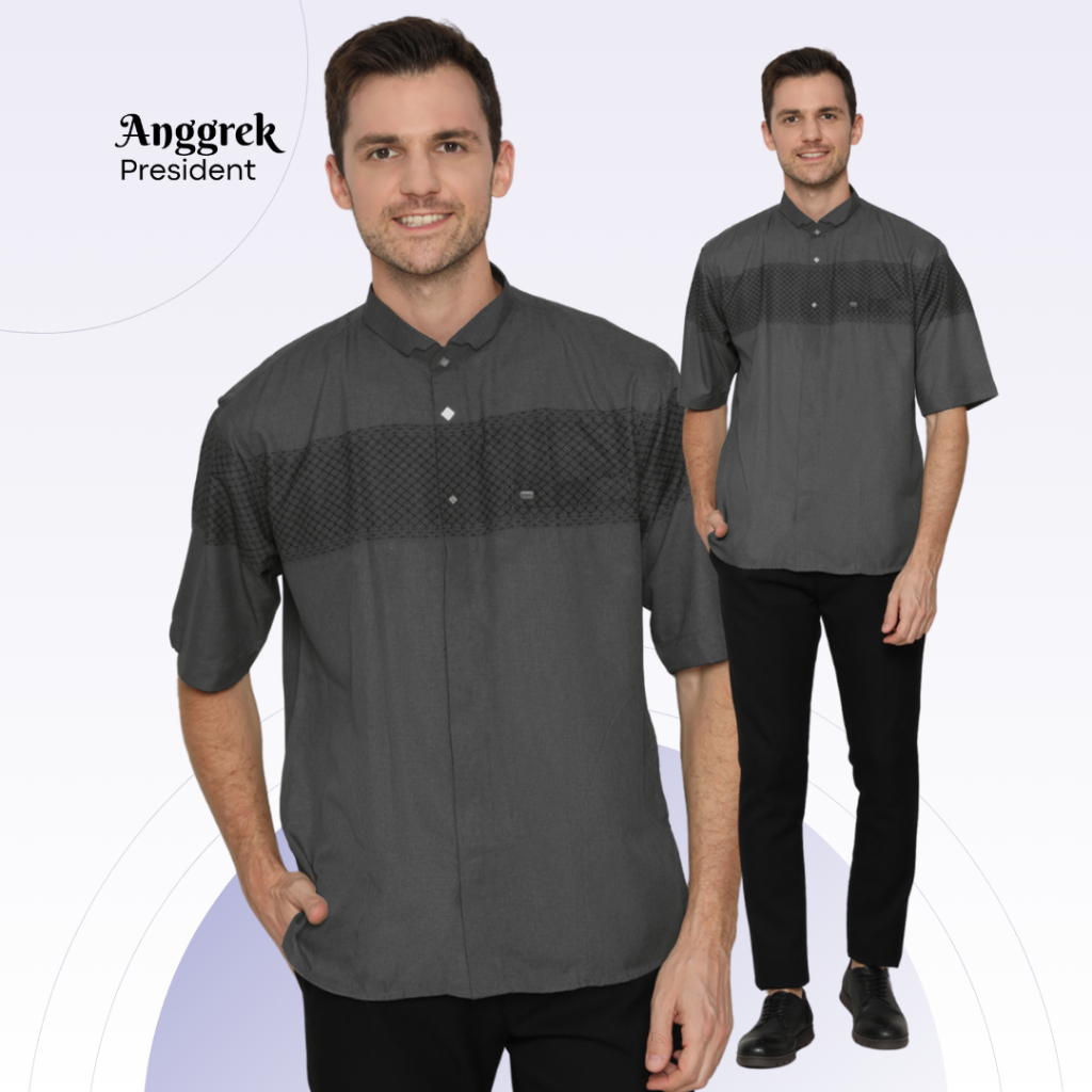 Anggrek President -  Baju Koko Pria Lengan Panjang Premium Busana Muslim Laki Laki