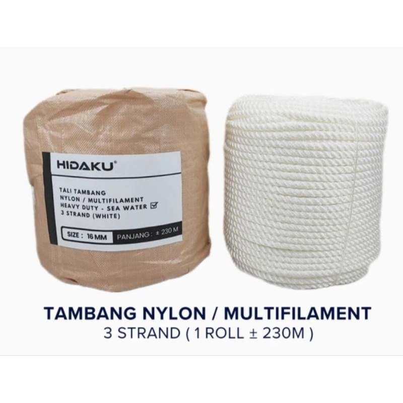 

Tambang Nylon 3 stand 1roll 250meter