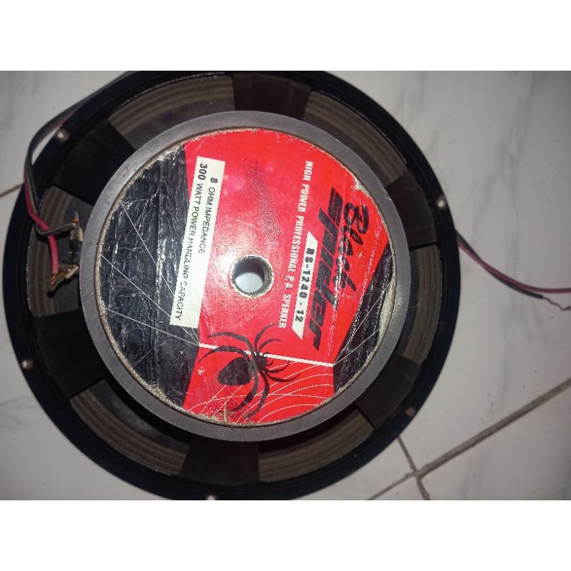 speaker bekas black spider 12 inch spul 15400