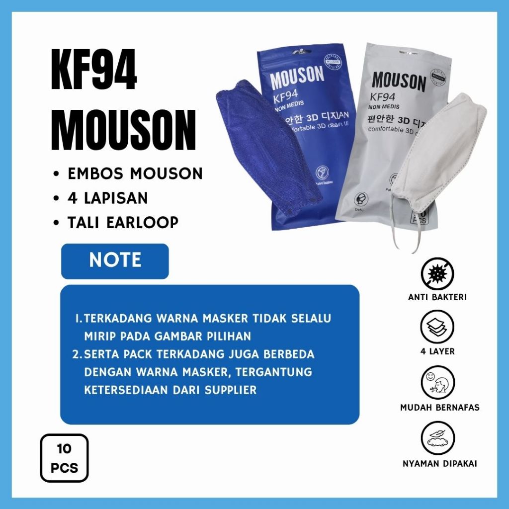 Masker Mouson | Masker KF94 | Masker Mouson KF94 | Masker KF94 Mouson | Masker KF94 Hitam | Mouson