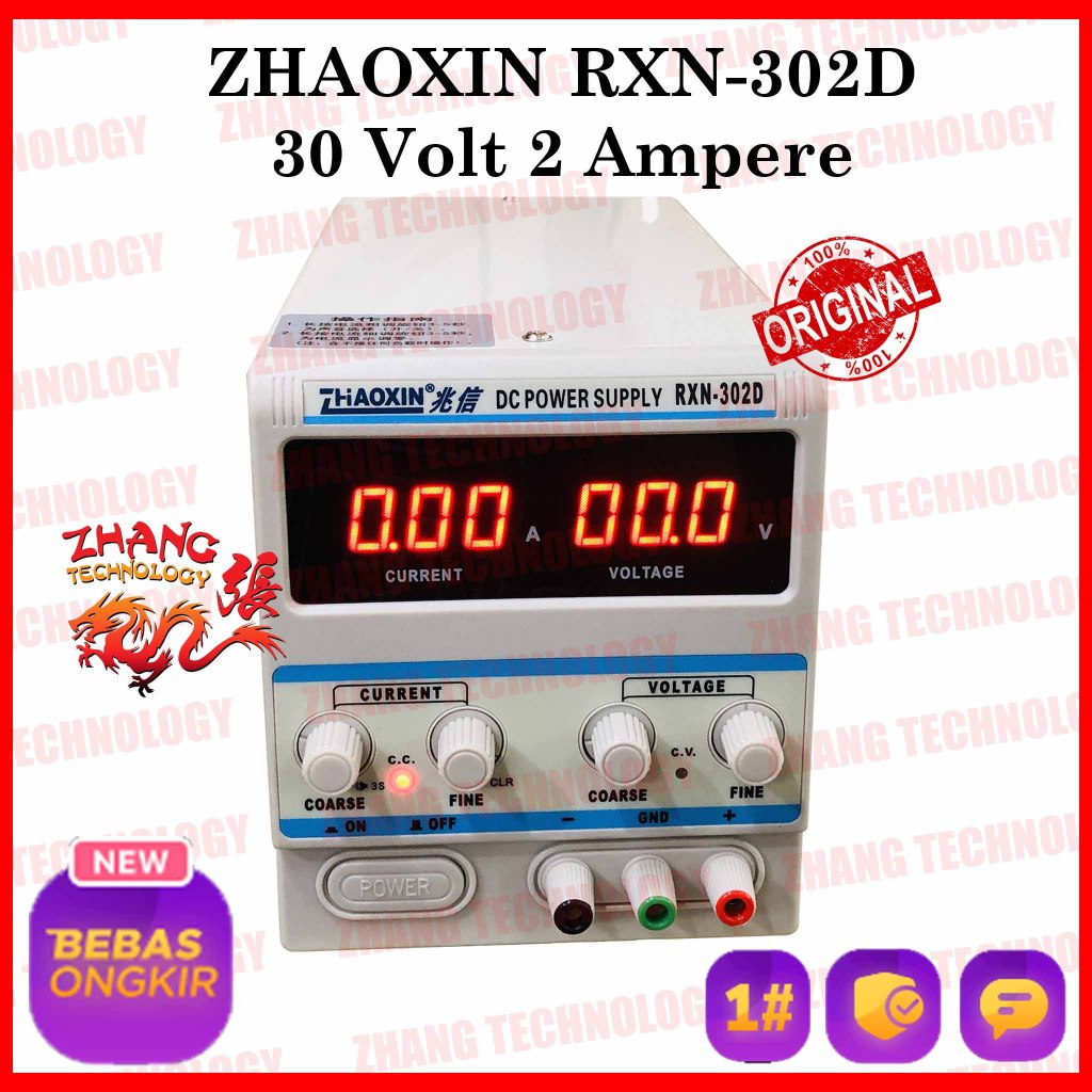 ORIGINAL POWER SUPPLY PSU DC ADJUSTABLE ZHAOXIN RXN-302D 30V 2A PS-3005D PS3005D 30V 5A RXN302D RXN 