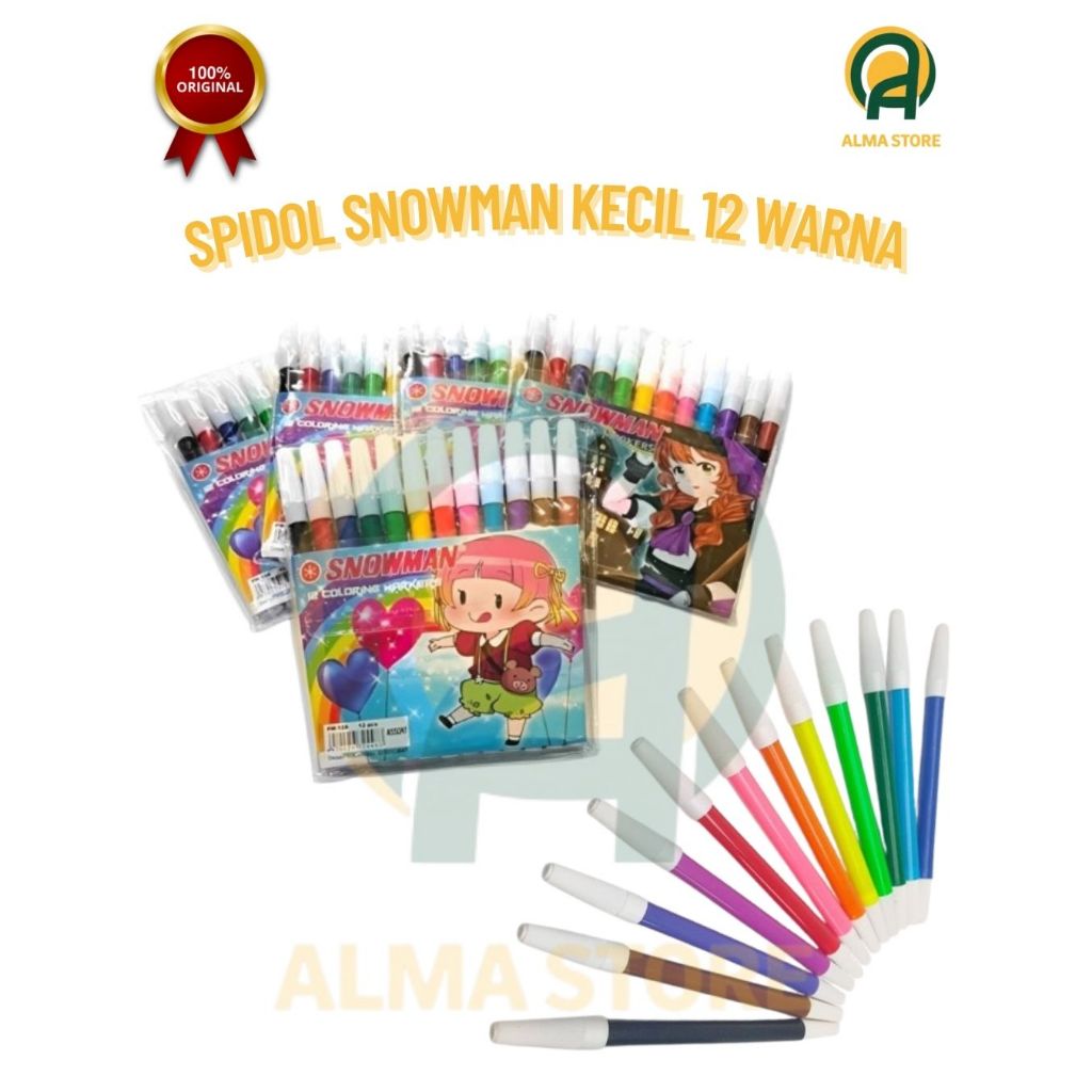 

Spidol Snowman Kecil 12 Warna