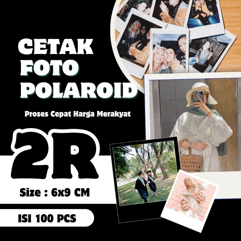 Cetak Foto 2R Polaroid Isi 100 pcs