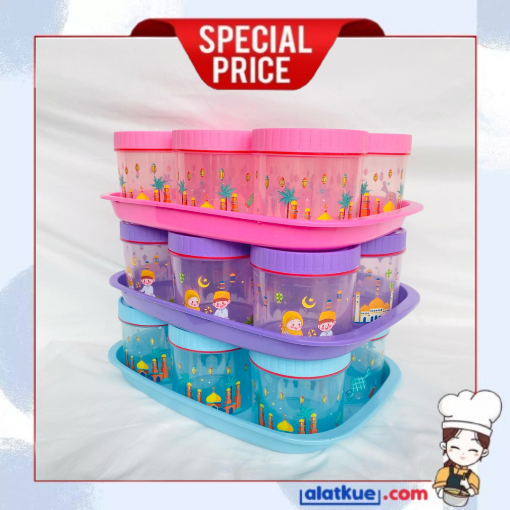 NATO TOPLES NAMPAN SET 7 IN 1 Tonam Plastik Kue Lebaran BPA Free
