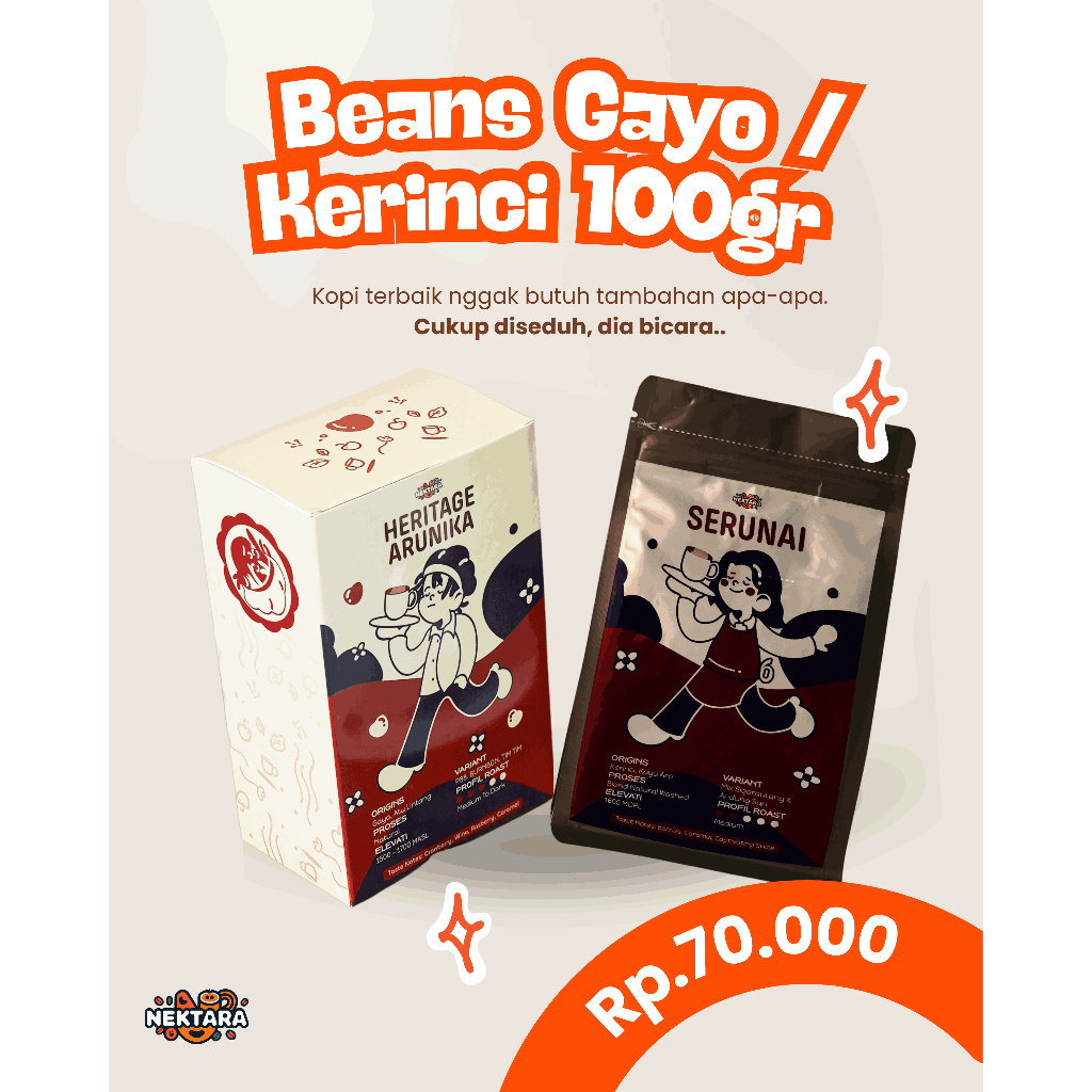 

Biji kopi Kerinci 100 G