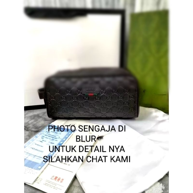 HANDBAG POUCH PRIA G TAS TANGAN BRANDED IMPORT KULIT ASLI