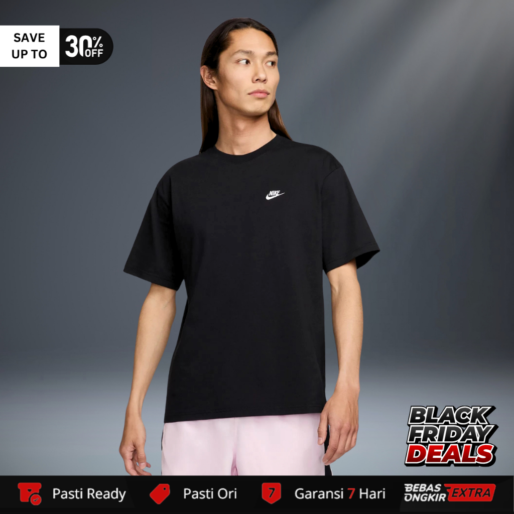 Kaos Nike Original Pria Nike Sportswear Short Sleeve Tee - Black