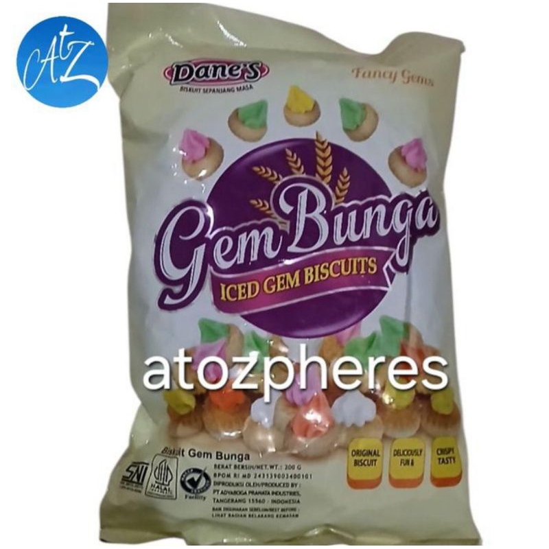 

Biskuit gems bunga halal MUI Dane's Fancy ICED GEM BISCUITS Biscuit kemasan 200g