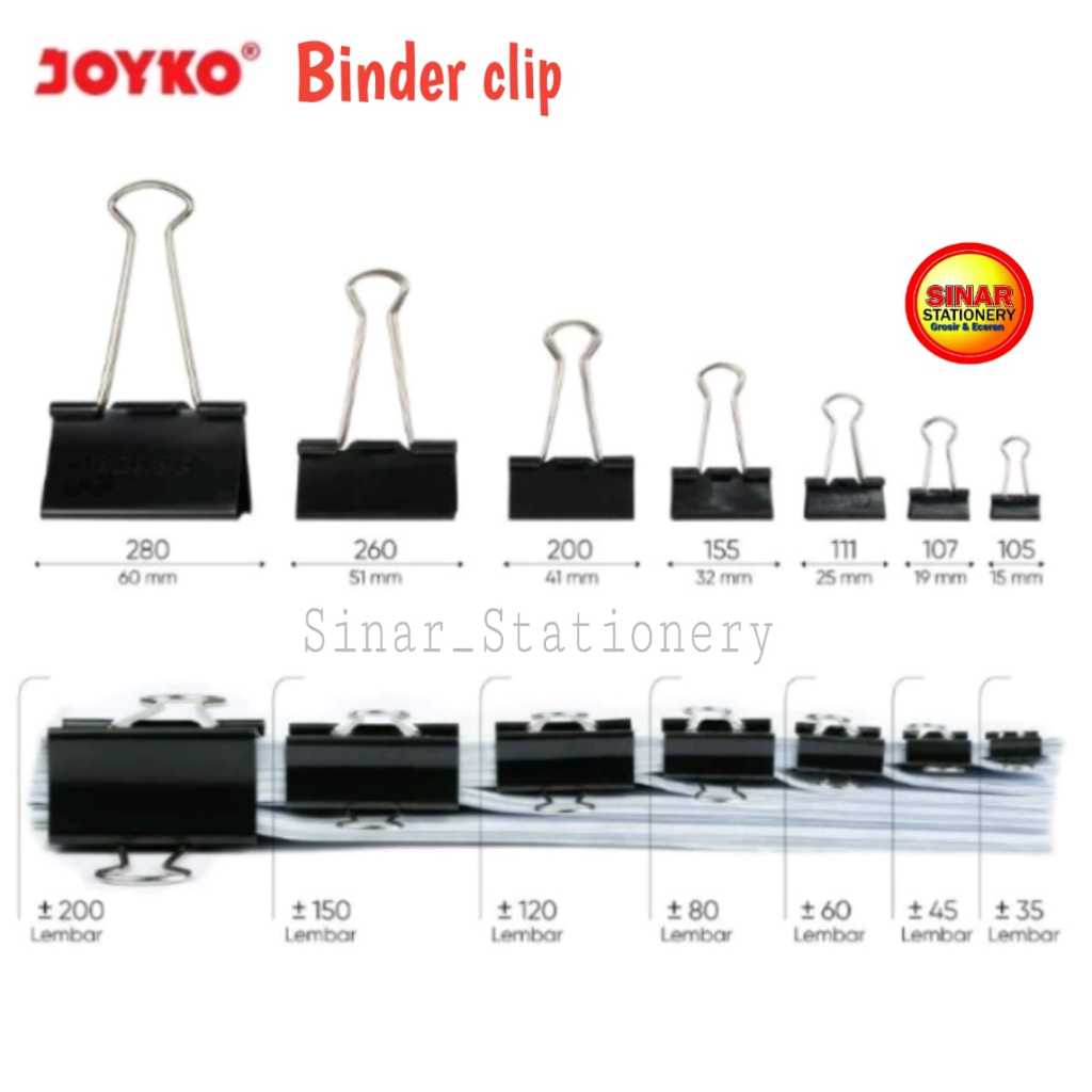 

JOYKO BINDER CLIP PENJEPIT KERTAS perktk