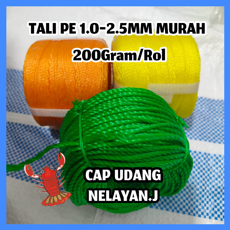 

Tali Tambang 2 mm 100 Meter - Tali Tambang 2 mili - Tali Layangan - Tali Tampar - Tali Tenda - Tali Plastik - Tali Serbaguna - Tali PE