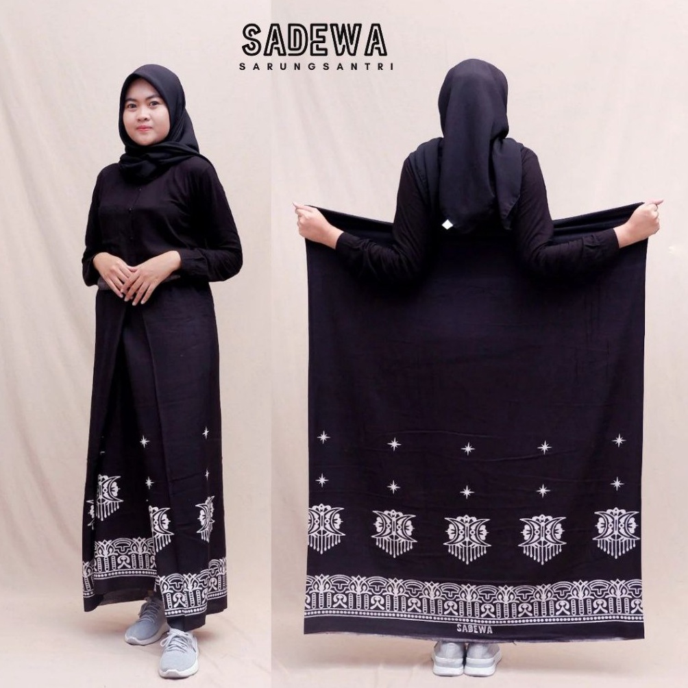 KODE I27R KASHAFA  Sarung Goyor Santri Wanita Batik Termurah Samping MONOKROM Terbaru 223