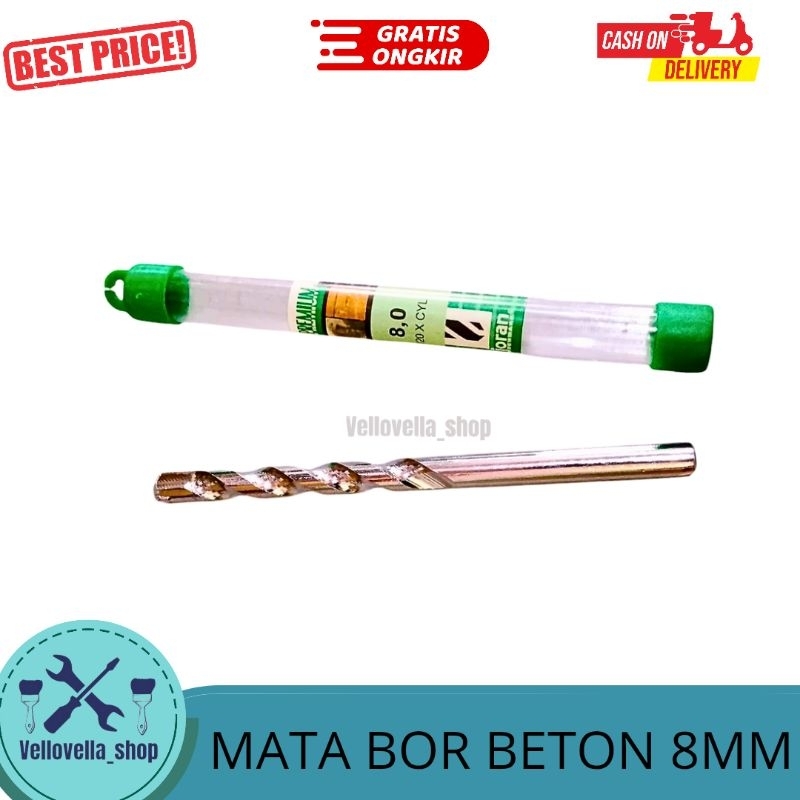 (1 pc) Bor beton Premium 8mm / Mata bor beton Joran 8MM