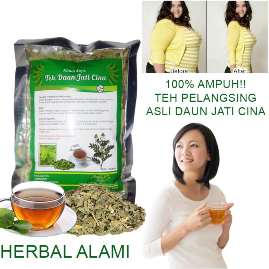 

Teh Jati Cina Pelangsing Badan | Teh Diet Pelangsing | Herbal Teh Daun Jati Cina BPOM