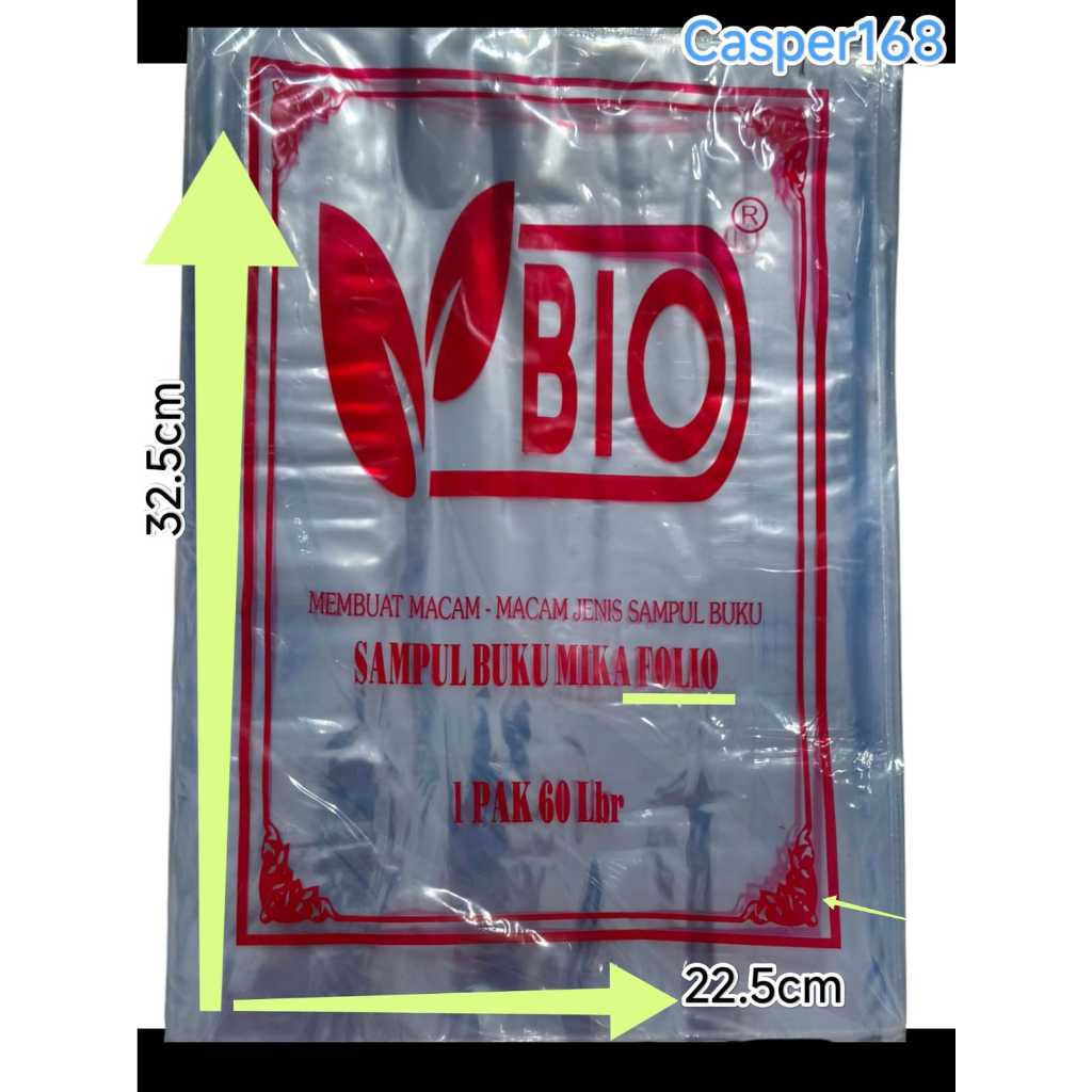 

BIO - SAMPUL BUKU PLASTIK MIKA FOLIO 10 lembar