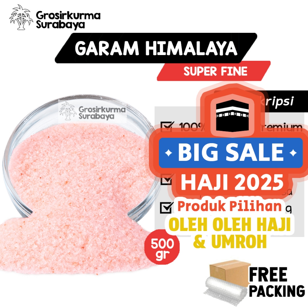 

Garam Himalaya Murni 500gr Super Fine Lebih Kaya Mineral Dari Garam Dapur Biasa Pink Rock Himsalt