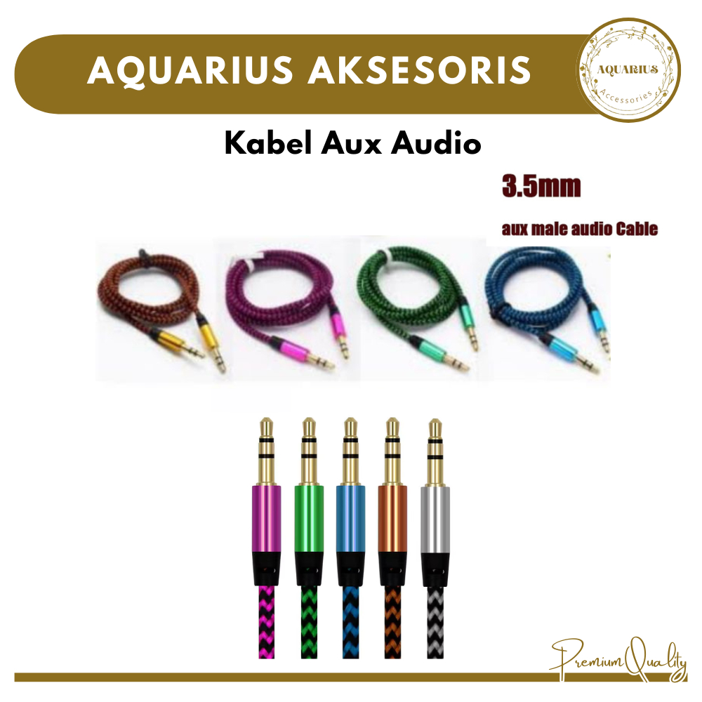Kabel Aux Audio Jack 3.5mm to 3.5mm | AUX Untuk Handphone | Laptop Ke Speaker