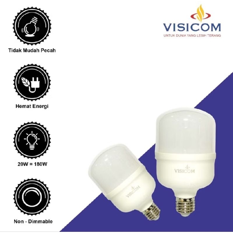 VISICOM - Lampu LED Kapsul - 40 watt - Cahaya Putih