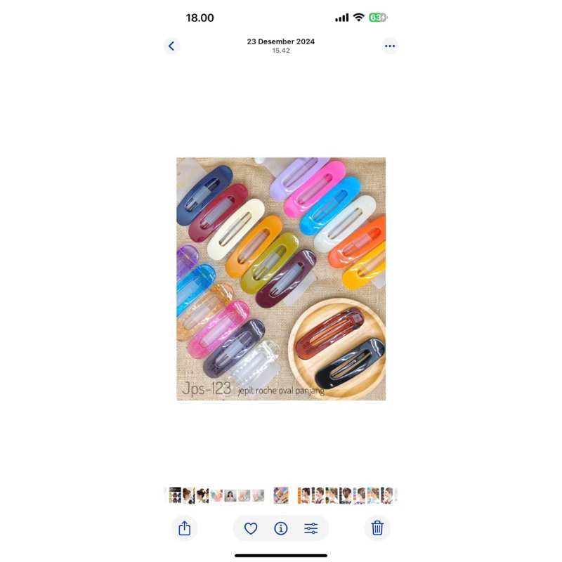 Warna Transparan Jedai Bangkok Original Rochee Panjang / Jedai Original / Jepitan Ori