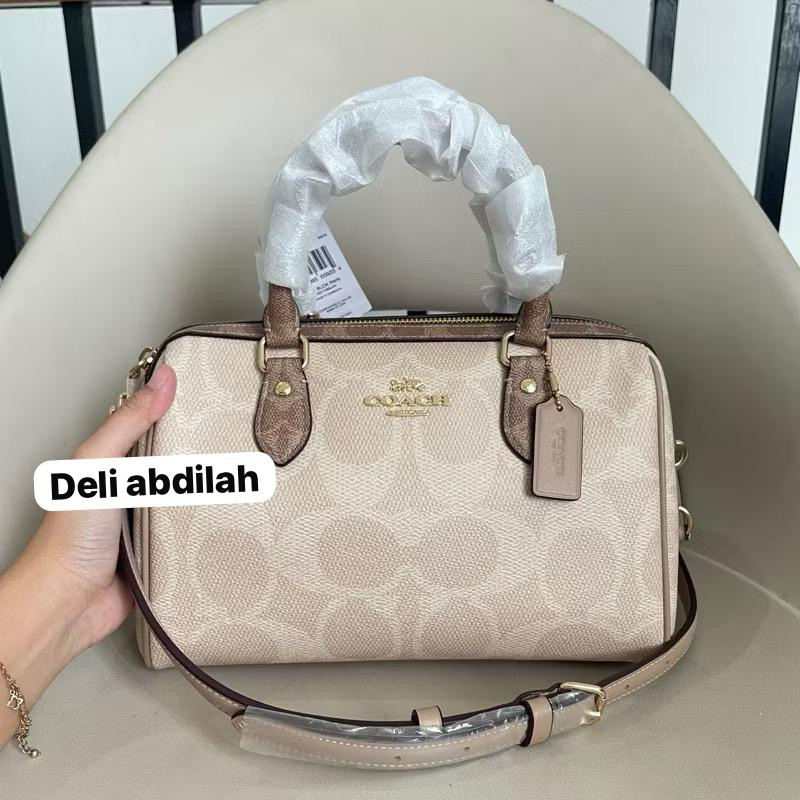 Tas C0ach Coc Rowan satchel Signature Sand Tan ORI bag  Rp.3.550.000 1 pcs only