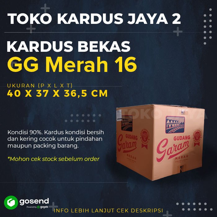 

Kardus Bekas GG Merah 16 Untuk Packing atau Pindahan