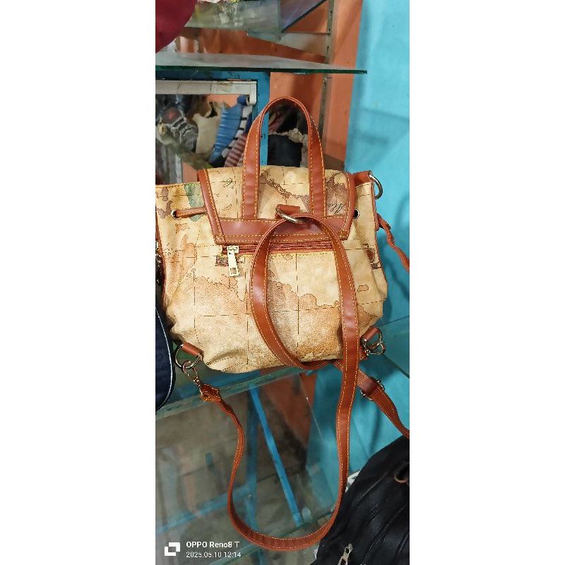 ransel kulit peta