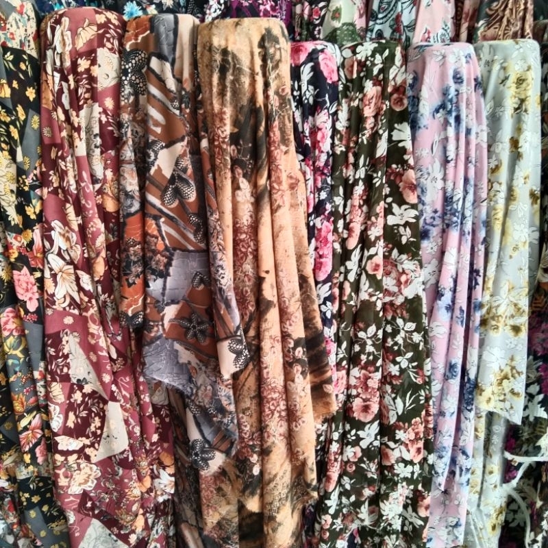 Kain ceruti beby doll | Harga/0,5m | bahan ceruti motif bunga | bahan ceruti impor | kaincerutiimpor