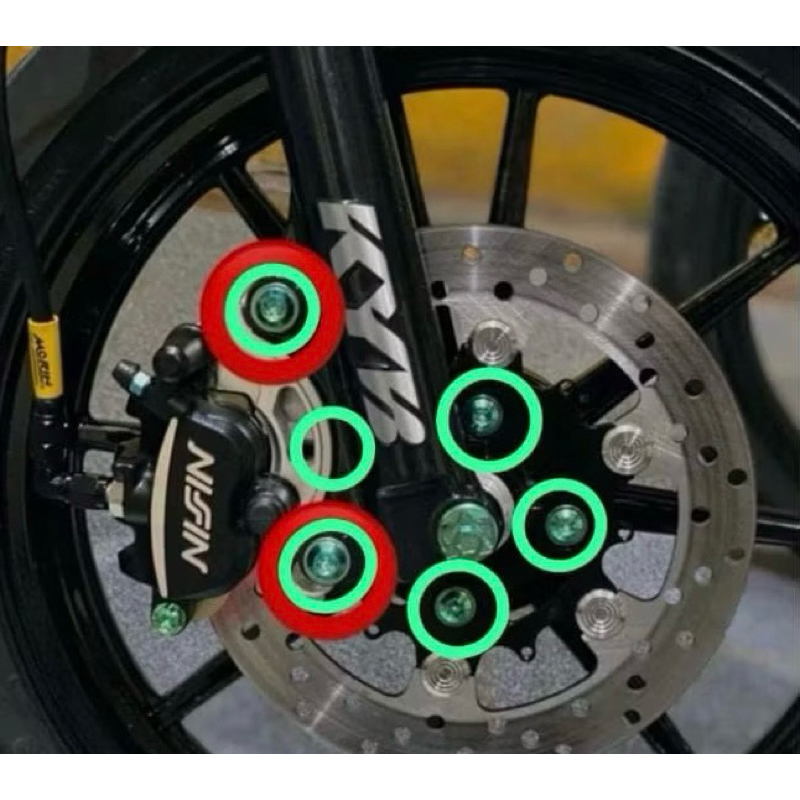 Baut Titanium Paketan breket kaliper dan disc Depan Yamaha Mio Fino Soul Vega Mio J (Isi 6)