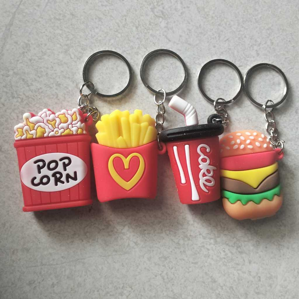 Gantungan Kunci Lucu Imut Keren Makanan Keychain Ganci Tas Motor Souvenir Hadiah