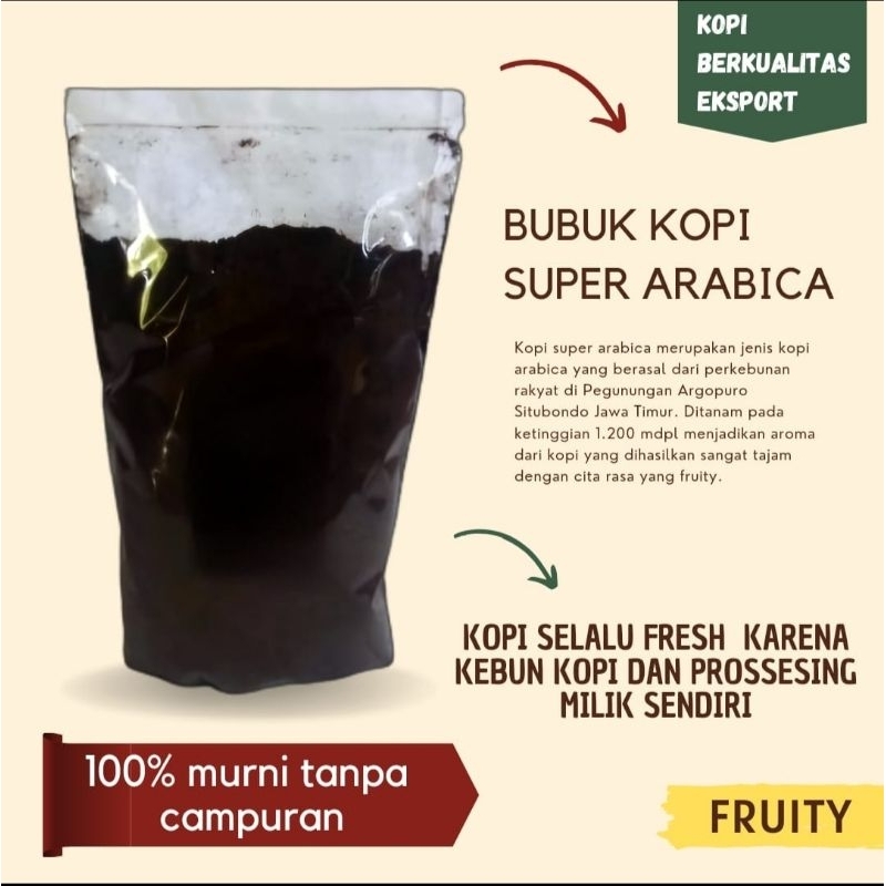 

KOPI ARABICA SUPER 100% MURNI TANPA CAMPURAN | KOPI ARABICA FRESS | KOPI ARABICA 1KG | KOPI ARABICA 500 G | KOPI BUBUK ARABICA FRUITY | KOPI BUBUK ARABIC SENSASI RASA KECUT | KOPI ENAK
