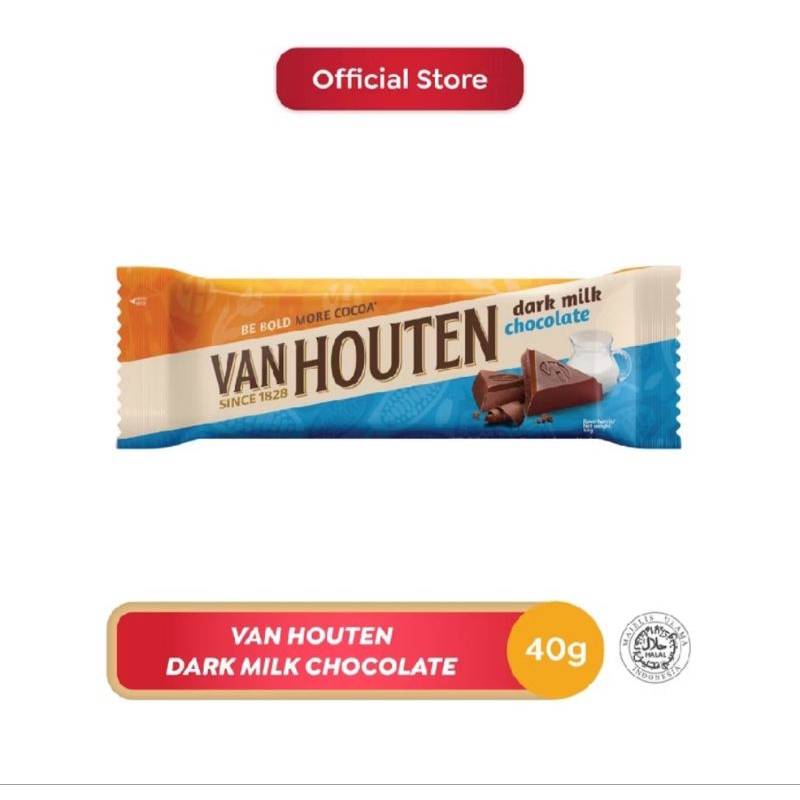 

coklat vanhouten dark milk chocolate 40gram