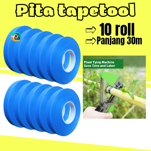 10pcs-roll Pita TAPETOOL Isi Ulang Tape - Tali Pita Pertanian, Tali Ikat Tanaman